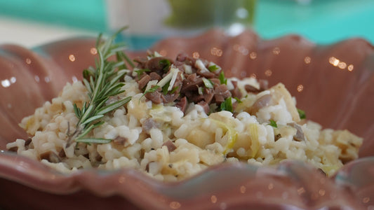 Risotto de Bacalhau com Arroz Konjac