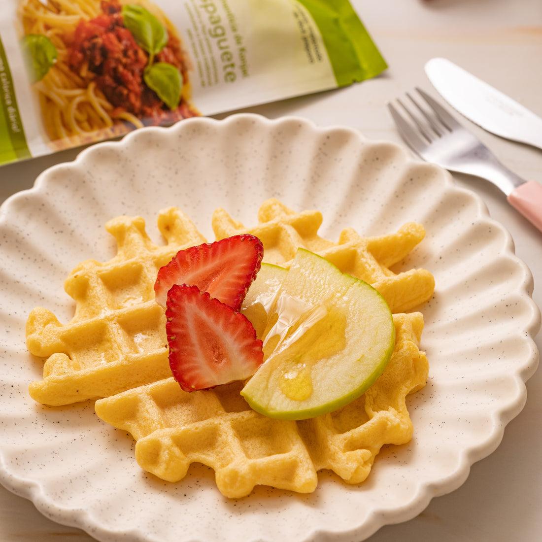 Waffle de Konjac: Um Café da Manhã Leve e Saboroso para Começar o Dia com Energia!