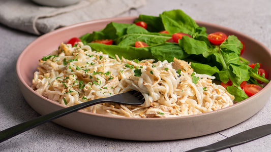 Receita para quem está perdendo gordura e buscando definição muscular, LINGUINE COM FRANGO DESFIADO CREMOSO!