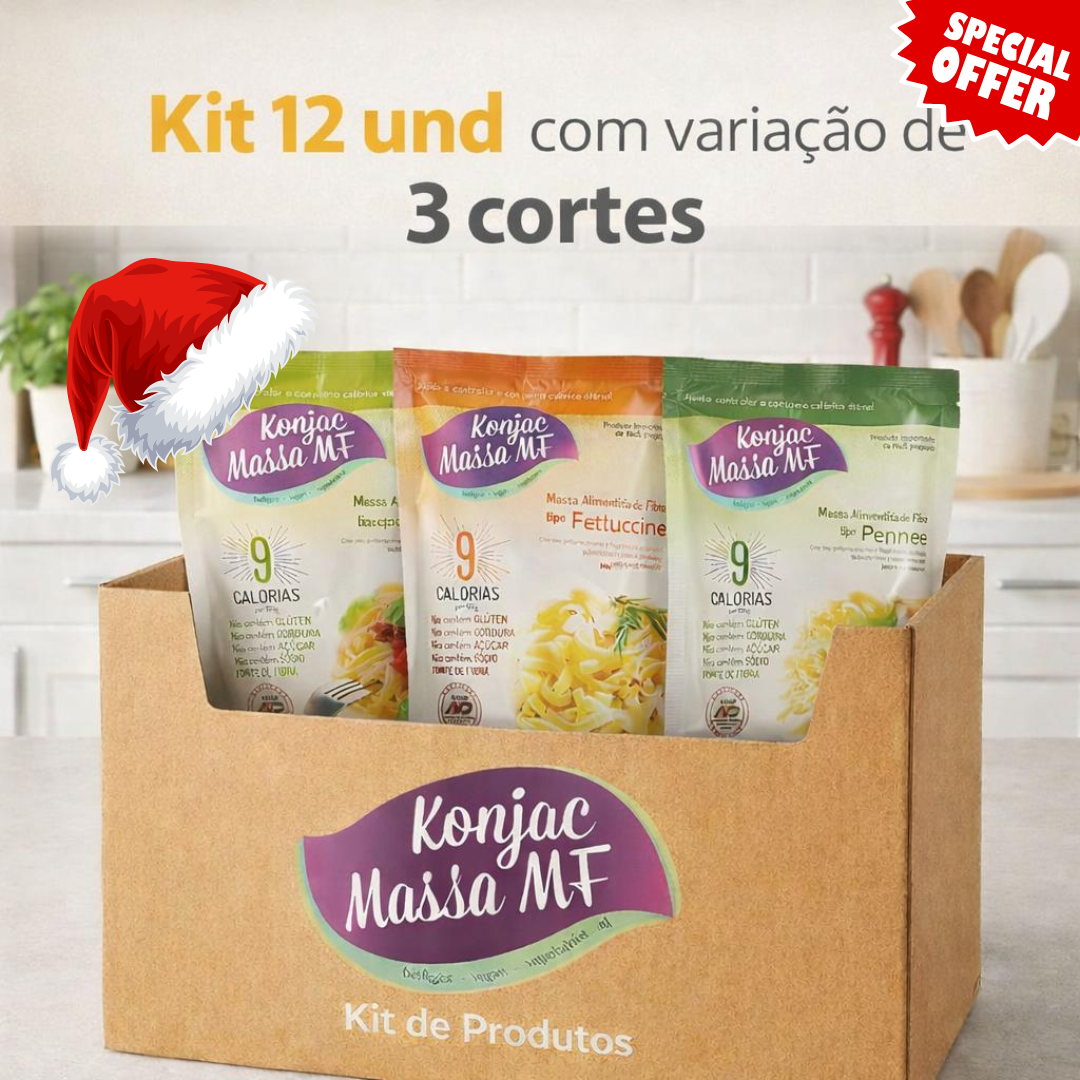 Mix 12 Embalagens-  Espaguete/Fettuccinne/Penne