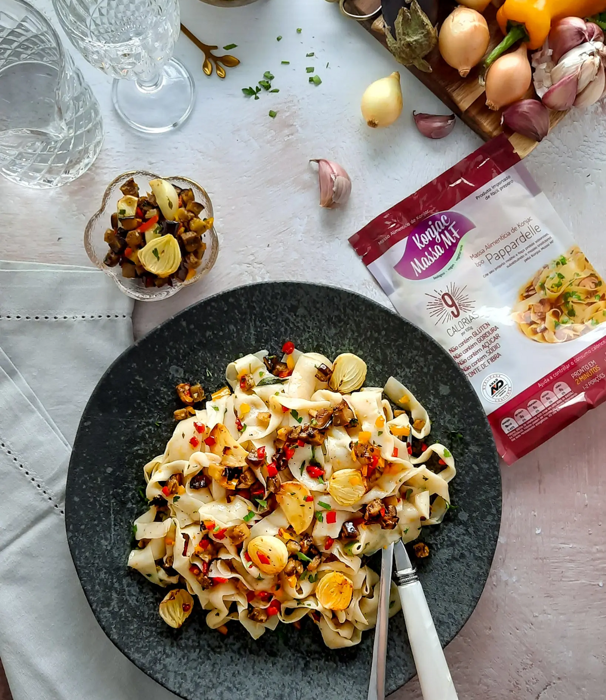 Pappardelle Konjac Massa MF Baixo em Carboidratos